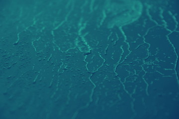 water drops on sea wave bluebackground texture