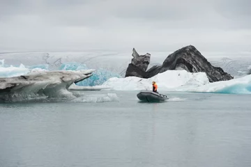 Papier Peint photo autocollant Glaciers Jökulsárlón Gletscherlagune am Fuß des Vatnajökull, Island