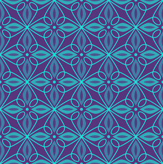 Seamless Arabesque Ornament Floral Pattern. Geometric Background. Abstract Leaf Texture.