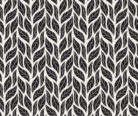 Geometric leaves vector seamless pattern. Abstract vector texture. Leaf background.