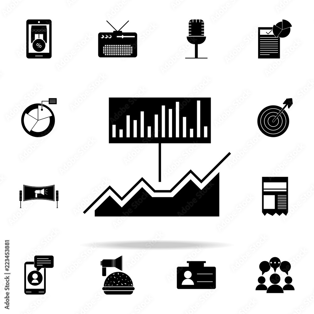 Poster analytics icon. digital marketing icons universal set for web and mobile