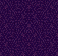 Seamless Geometric Art Deco Pattern. Abstract vector floral background.
