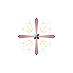 firework colored icon. Element of colored circus icon for mobile concept and web apps. Color firework icon can be used for web and mobile