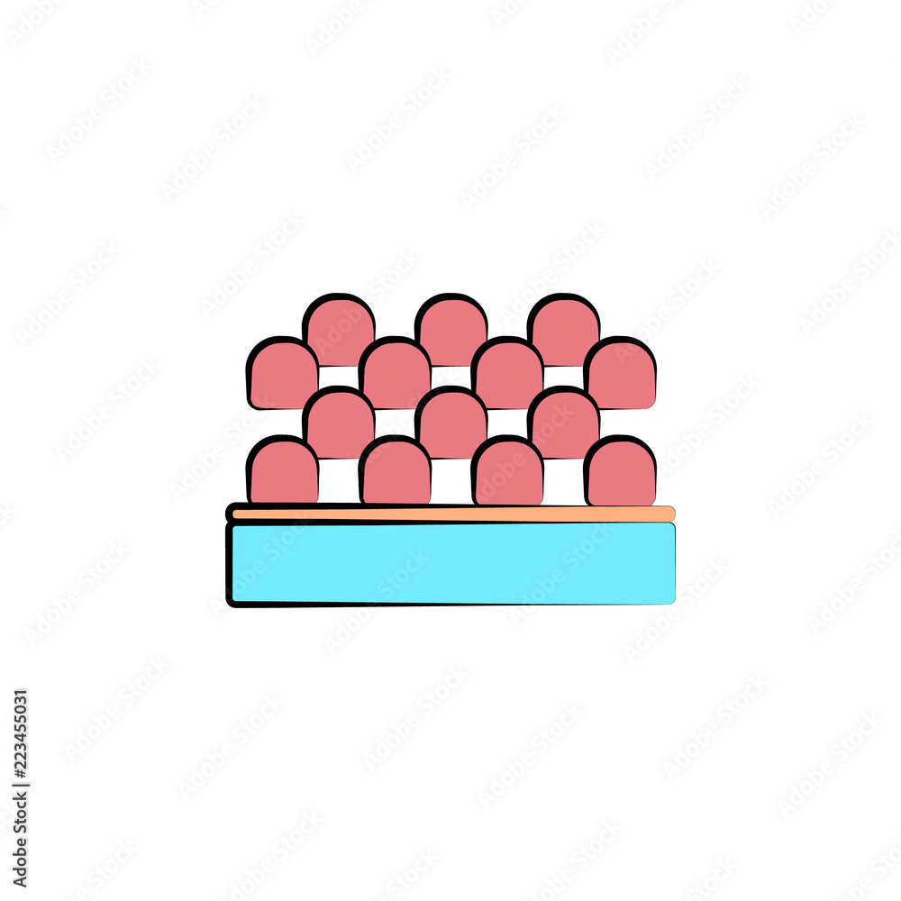 Poster shooting gallery colored icon. element of colored circus icon for mobile concept and web apps. color