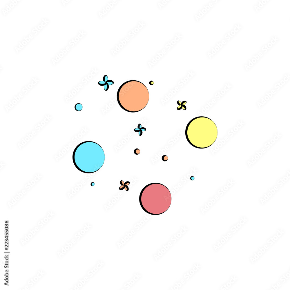 Poster orbs colored icon. element of colored circus icon for mobile concept and web apps. color orbs icon c