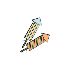 fireworks colored icon. Element of colored circus icon for mobile concept and web apps. Color fireworks icon can be used for web and mobile