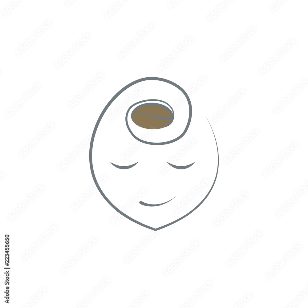 Poster think about coffee colored icon. element of colored coffee icon for mobile concept and web apps. col
