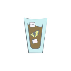 cold coffee colored icon. Element of colored coffee icon for mobile concept and web apps. Color cold coffee icon can be used for web and mobile