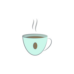 cup of coffee colored icon. Element of colored coffee icon for mobile concept and web apps. Color cup of coffee icon can be used for web and mobile