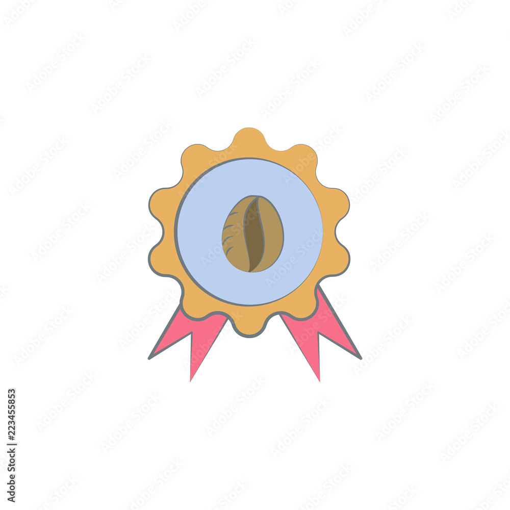 Poster prize for coffee colored icon. element of colored coffee icon for mobile concept and web apps. color
