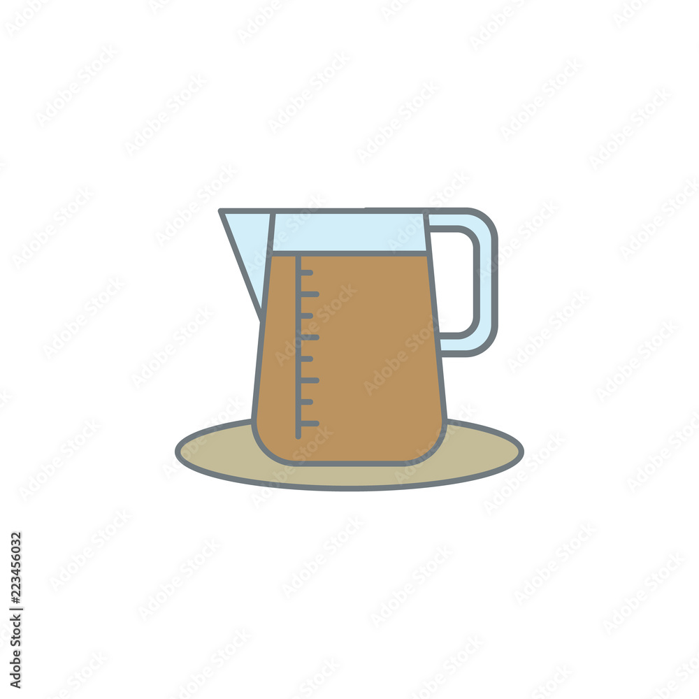 Poster brewed coffee colored icon. element of colored coffee icon for mobile concept and web apps. color br