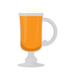 Isolated beer glass