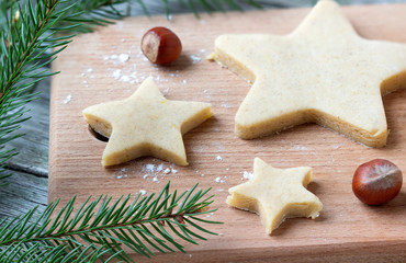 Obraz na płótnie Canvas Cooking Christmas cookies gingerbread.