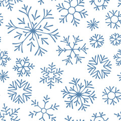 Christmas seamless doodle pattern