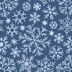 Christmas seamless doodle pattern