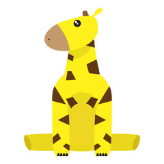 Isolated stuffed giraffe toy