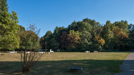 Summer view of South Park in city of Sofia, Bulgaria