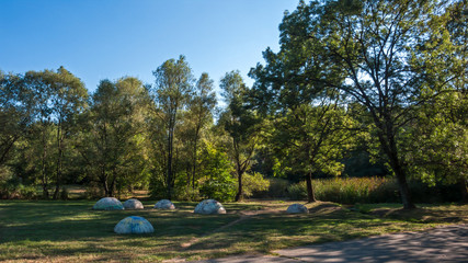 Summer view of South Park in city of Sofia, Bulgaria