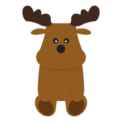 Fototapeta premium Isolated stuffed moose toy