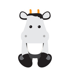 Isolated stuffed cow toy