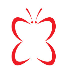 Colored abstract beautiful butterfly icon