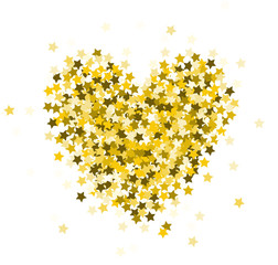 heart composed of sparkles