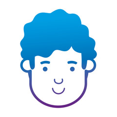 young man head avatar character