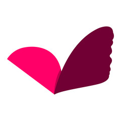 Colored abstract beautiful butterfly icon