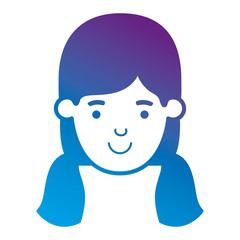 beautiful and young woman head