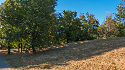 Summer view of South Park in city of Sofia, Bulgaria