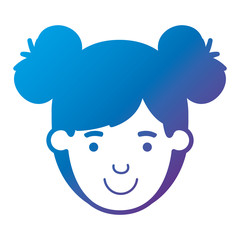 beautiful and young woman head