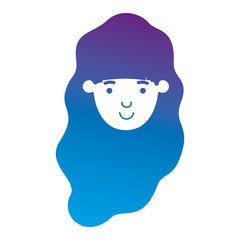 beautiful and young woman head