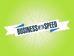 Business up to speed bright ribbon message