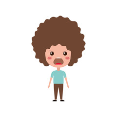 cartoon man angry kawaii character