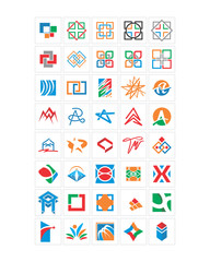 Fototapeta premium variation mixed abstract ornament image vector icon logo symbol set