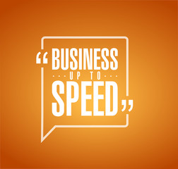 Business up to speed line quote message concept