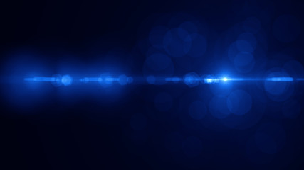 Blue lens flare light