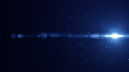 Blue lens flare light