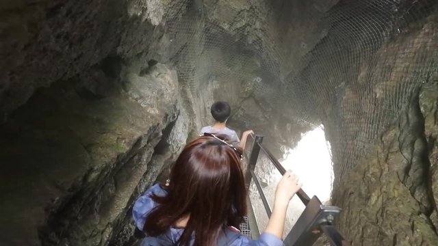 Inner stair down @ mount Pilatus Switzerland