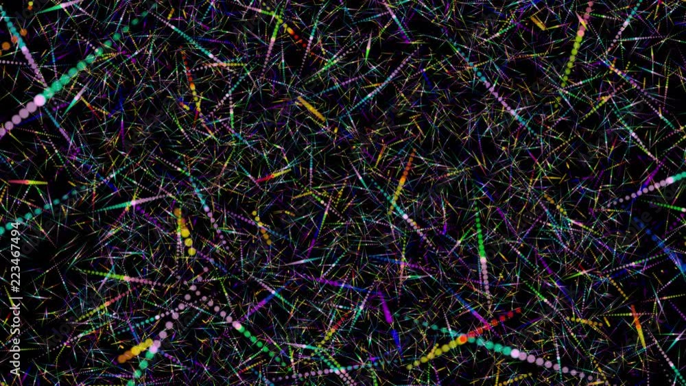 Poster quantum fluctuations in empty space concept, seamless loop
