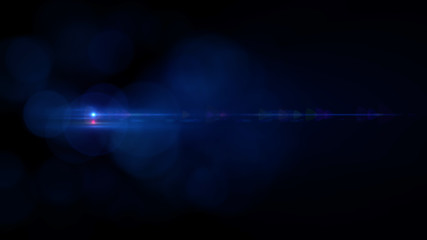 Blue lens flare light