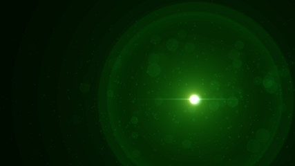 Green lens flare light