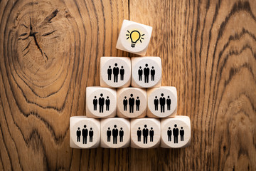 Idee durch Teamwork 