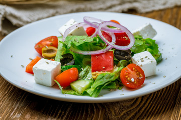 Greek salad with feta