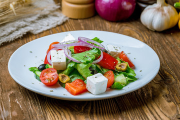 Greek salad with feta
