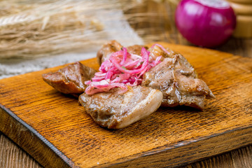 skewers of mutton flesh