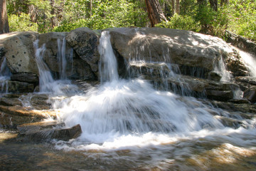 Pyramid Creek and falls at Twin Bridges, CA