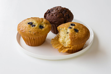 muffin on a white tray