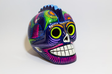 Calavera azul perfil