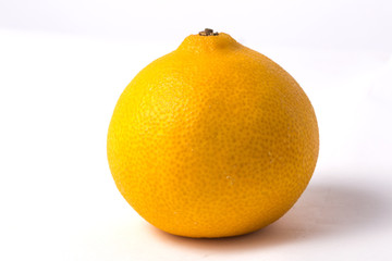 orange with half of orange isolated on the white background